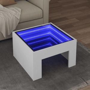 Couchtisch mit Infinity-LED Weiß 50x50x30 cm Vidaxl