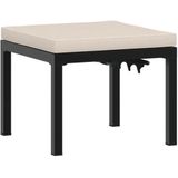 vidaXL 5-delige Loungeset met kussens gepoedercoat staal zwart