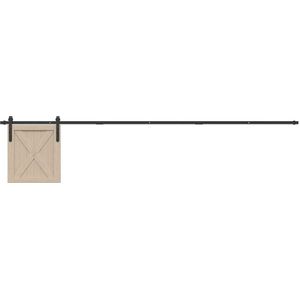 vidaXL - Ophangset - voor - schuifdeur - 244 - cm - koolstofstaal
