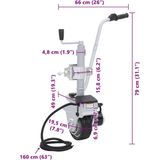 vidaXL Neuswiel - Gemotoriseerd 12 V - Aluminium - 350 W