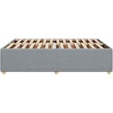 vidaXL - Bedframe - zonder - matras - stof - lichtgrijs - 140x190 - cm