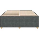 vidaXL - Bedframe - zonder - matras - stof - donkergrijsx190 - cm