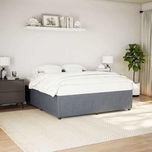 vidaXL Bedframe zonder matras 200x200 cm fluweel donkergrijs