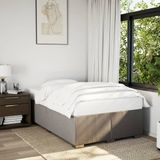 vidaXL Boxspring met matras stof taupe 120x200 cm