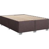 Boxspringbett mit Matratze Dunkelbraun 140x200 cm Stoff vidaXL