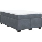 Vidaxl - Boxspringbett mit Matratze Dunkelgrau 120x190 cm Samt