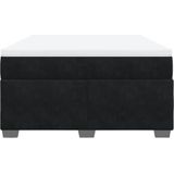 vidaXL Boxspringbett mit Matratze Schwarz 140x190 cm Samt