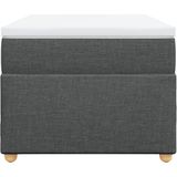 vidaXL Boxspringbett mit Matratze Dunkelgrau 90x190 cm Stoff