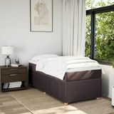 Vidaxl - Boxspringbett mit Matratze Dunkelbraun 80x200 cm Stoff