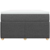 Vidaxl - Boxspringbett mit Matratze Dunkelgrau 120x200 cm Stoff