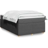 Vidaxl - Boxspringbett mit Matratze Dunkelgrau 120x200 cm Stoff