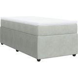 Boxspringbett mit Matratze Hellgrau 90x190 cm Samt vidaXL