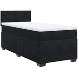 Vidaxl - Boxspringbett mit Matratze Schwarz 90x190 cm Samt
