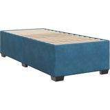 vidaXL - Boxspring - met - matras - fluweel - donkerblauwx190 - cm