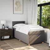 vidaXL - Boxspring - met - matras - stof - taupex200 - cm