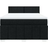 Boxspringbett mit Matratze Schwarz 140x190 cm Stoff vidaXL