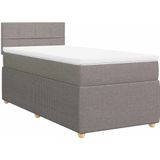 vidaXL - Boxspring - met - matras - stof - taupex200 - cm