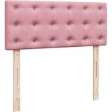 vidaXL - Boxspring - met - matras - fluweel - rozex190 - cm