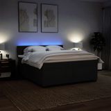 Vidaxl - Boxspringbett mit Matratze Schwarz 180x200 cm Stoff