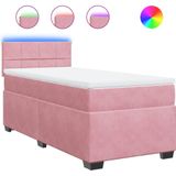 Vidaxl - Boxspringbett mit Matratze Rosa 90x200 cm Samt