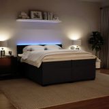 Vidaxl - Boxspringbett mit Matratze Dunkelgrau 200x200 cm Samt