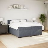 Vidaxl - Boxspringbett mit Matratze Dunkelgrau 200x200 cm Samt