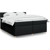 Vidaxl - Boxspringbett mit Matratze Schwarz 200x200 cm Stoff