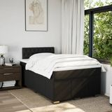 Vidaxl - Boxspringbett mit Matratze Schwarz 120x200 cm Stoff