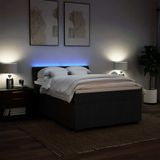 vidaXL Boxspringbett mit Matratze Schwarz 140x190 cm Stoff