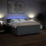 Vidaxl - Boxspringbett mit Matratze Dunkelgrau 180x200 cm Stoff