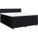 Vidaxl - Boxspringbett mit Matratze Schwarz 200x200 cm Stoff