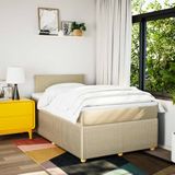 Vidaxl - Boxspringbett mit Matratze Creme 120x200 cm Stoff