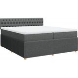 Vidaxl - Boxspringbett mit Matratze Dunkelgrau 200x200 cm Stoff