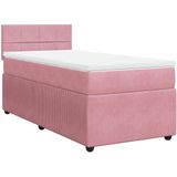 Vidaxl - Boxspringbett mit Matratze Rosa 100x200 cm Samt