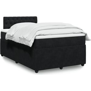 Vidaxl - Boxspringbett mit Matratze Schwarz 120x190 cm Samt