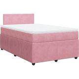 Vidaxl - Boxspringbett mit Matratze Rosa 120x200 cm Samt