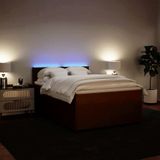 vidaXL Boxspringbett mit Matratze Rosa 140x190 cm Samt