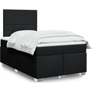 Vidaxl - Boxspringbett mit Matratze Schwarz 120x200 cm Stoff