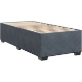 vidaXL - Boxspring - met - matras - fluweel - donkergrijsx190 - cm
