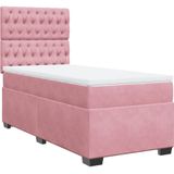 Vidaxl - Boxspringbett mit Matratze Rosa 100x200 cm Samt