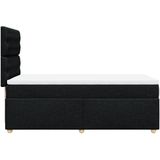 Vidaxl - Boxspringbett mit Matratze Schwarz 90x200 cm Stoff