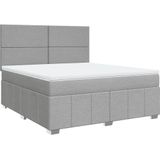 Vidaxl - Boxspringbett mit Matratze Hellgrau 180x200 cm Stoff