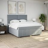Vidaxl - Boxspringbett mit Matratze Hellgrau 180x200 cm Stoff