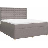 Vidaxl - Boxspringbett mit Matratze Taupe 200x200 cm Stoff
