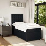 Vidaxl - Boxspringbett mit Matratze Schwarz 90x200 cm Samt