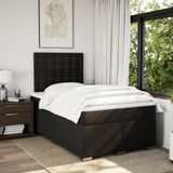 Boxspringbett mit Matratze Schwarz 120x200 cm Stoff vidaXL