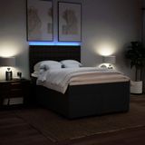vidaXL Boxspringbett mit Matratze Schwarz 140x190 cm Stoff