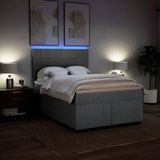Vidaxl - Boxspringbett mit Matratze Hellgrau 160x200 cm Stoff