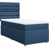 Vidaxl - Boxspringbett mit Matratze Blau 80x200 cm Stoff
