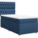 Vidaxl - Boxspringbett mit Matratze Blau 90x190 cm Stoff